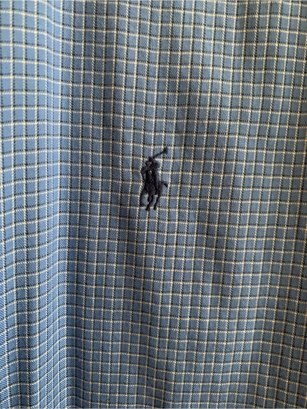 Ralph Lauren Blue Windowpane Cotton Button-Down Shirt - Picture 4 of 4